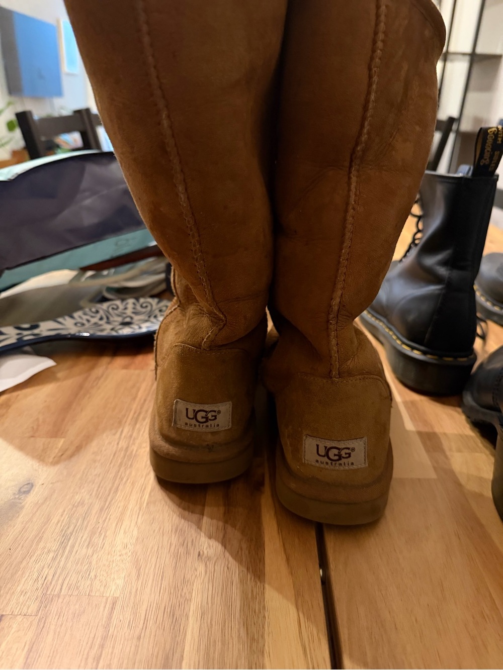 UGG Tall Suede Boots in Chestnut Brown